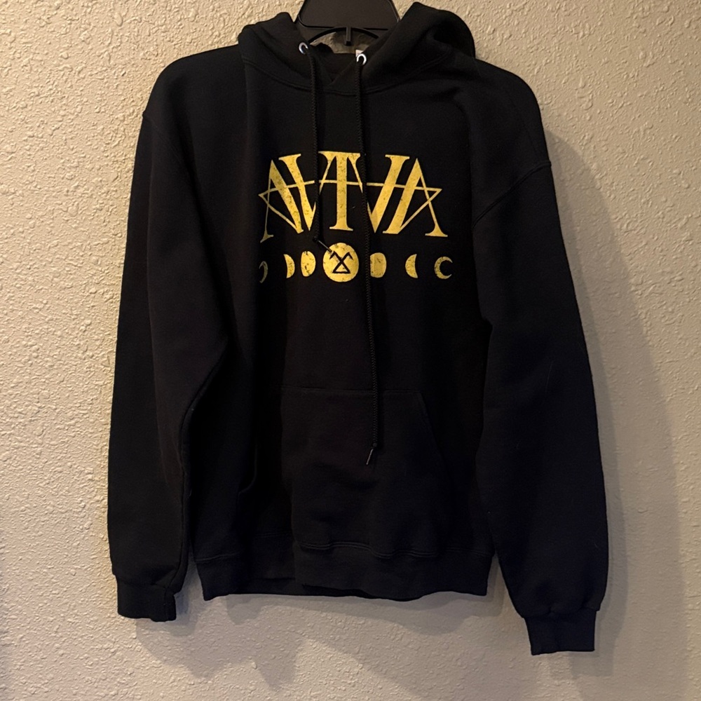 Stylish Black Hoodie with Gold Accents